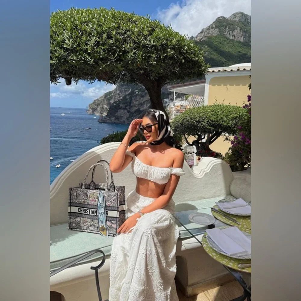 White Embroidered Two-Piece Set